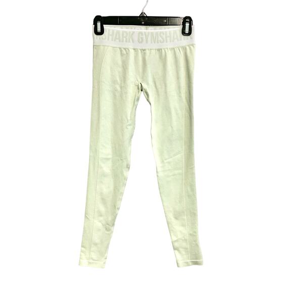 Gymshark Light green Cropped Leggings with logo waistband - Picture 1 of 7
